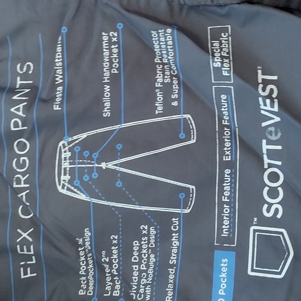SCOTTeVEST Flex Cargo Pants TEC 38X34 <Read Description> 100% Cotton - Picture 9 of 9